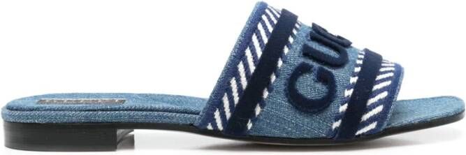 Gucci -script denim sandals Blue