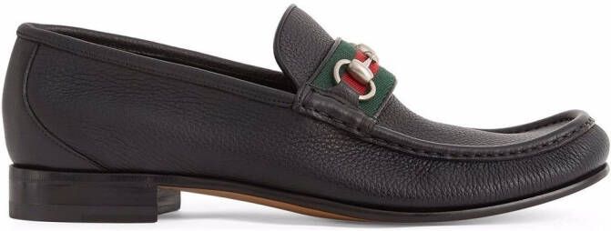 Gucci Horsebit Web-strap loafers Black