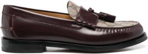 Gucci tassel-detail GG canvas loafers Red