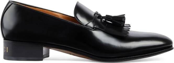 Gucci tassel-detail leather loafers Black
