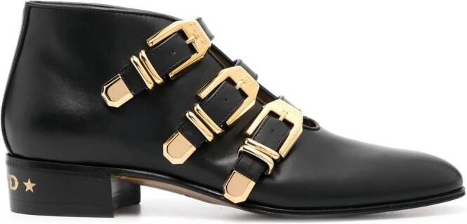 Gucci triple-buckle ankle boots Black