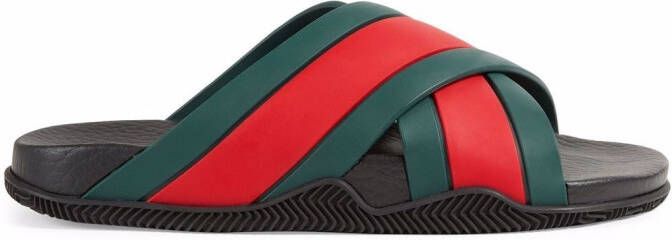 Gucci Web slide sandals Red