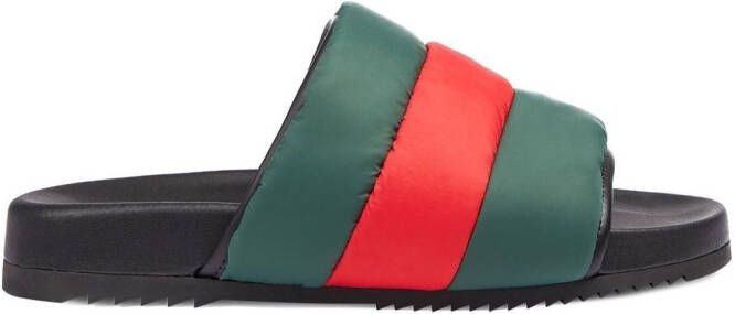 Gucci Web-Stripe open-toe slides Green