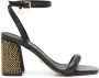 GUESS USA Gelectra 95mm leather sandals Black - Thumbnail 1
