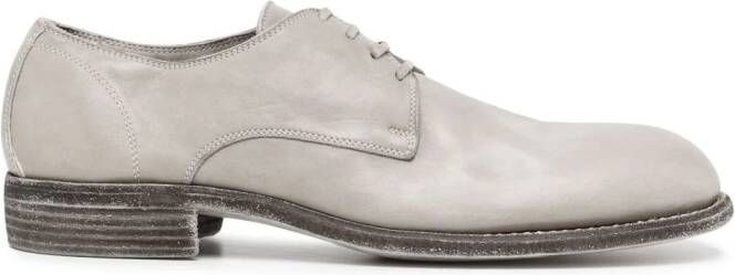 Guidi almond-toe lace-up derby shoes Grey