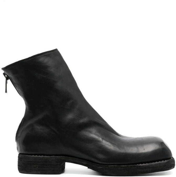 Guidi calf leather ankle boots Black