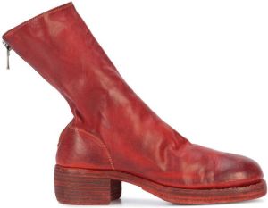 Guidi calf-length boots Red