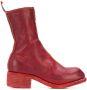 Guidi calf-length zip-up boots Red - Thumbnail 1