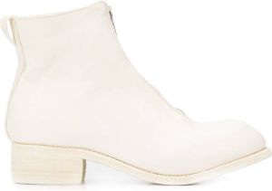 Guidi cracked-effect ankle boots White