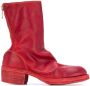 Guidi creased-effect boots Red - Thumbnail 1