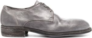 Guidi distressed lace-up derby shoes Grey
