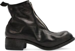 Guidi front zip ankle boots Black