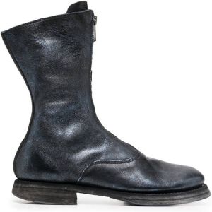 Guidi front-zip ankle boots Blue