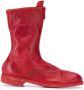 Guidi front-zip leather boots Red - Thumbnail 1