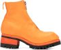 Guidi front-zipped ankle boots Orange - Thumbnail 1