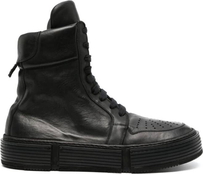 Guidi GJ06 leather high-top sneakers Black