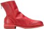 Guidi grained-effect ankle boots Red - Thumbnail 1