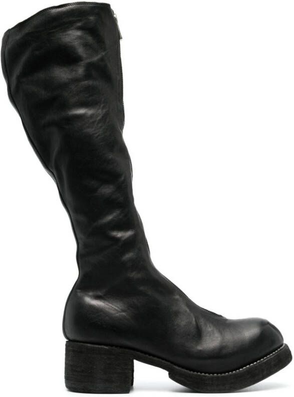 Guidi knee-length zipped boots Black