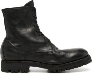 Guidi lace-up leather boots Black