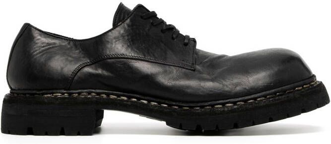 Guidi leather lace-up shoes Black