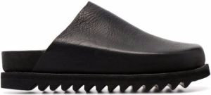 Guidi leather slip-on sandals Black