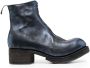 Guidi metallic-sheen leather boots Blue - Thumbnail 1