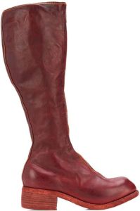 Guidi mid-calf zip-up boots Red
