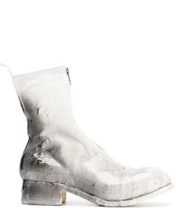 Guidi painted-effect ankle boots White