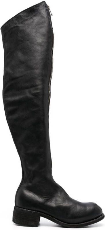 Guidi PL3 zipped knee-length boots Black
