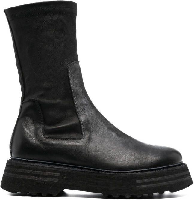 Guidi platform leather boots Black