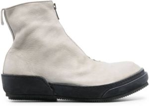 Guidi round-toe zip-up boots Grey