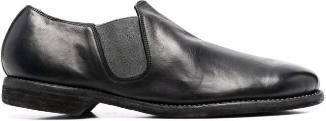 Guidi slip-on round-toe loafers Black