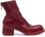 Guidi square-toe ankle boots Red - Thumbnail 1