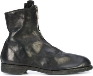 Guidi zip-detail boots Black