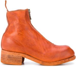Guidi zip detail boots Orange
