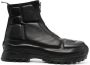 Guidi zip-front leather ankle boots Black - Thumbnail 1