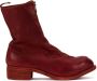 Guidi zip-up ankle boots Red - Thumbnail 1