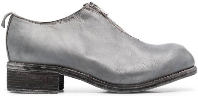 Guidi zip-up brogue shoes Grey