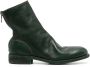 Guidi zip-up leather ankle boots Green - Thumbnail 1