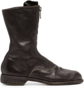 Guidi zip-up leather boots Brown