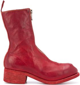 Guidi zipped-up boots Red