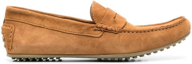 Hackett classic suede loafers Brown