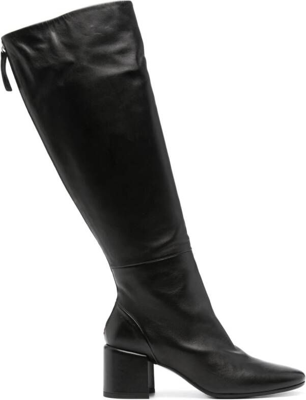 Halmanera Bart 65mm leather knee boots Black