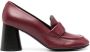 Halmanera block-heel 75mm leather loafers Red - Thumbnail 1