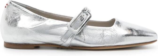 Halmanera Page metallic ballerina shoes Silver