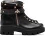 HARDOT 45mm stud-embellished leather boots Black - Thumbnail 1