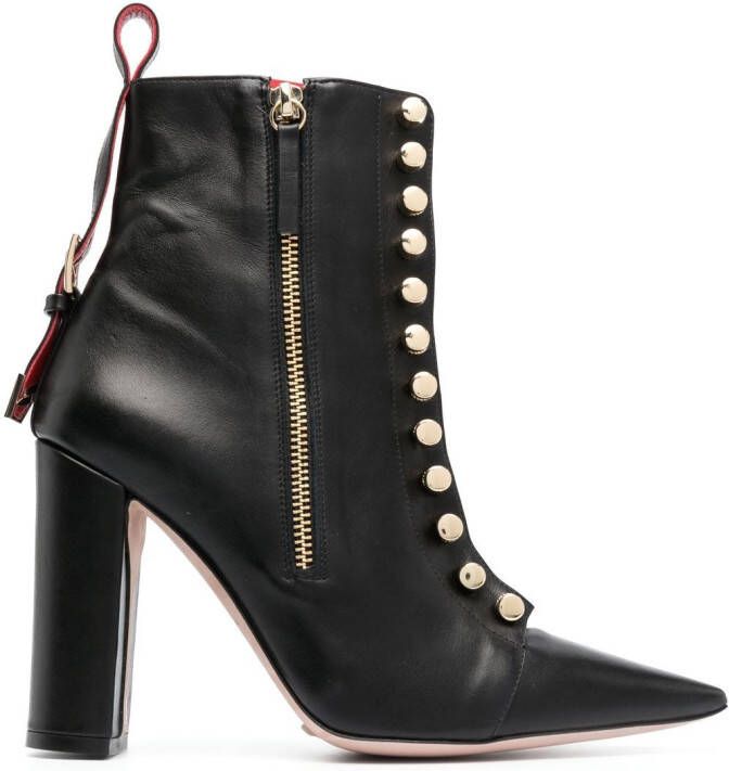 HARDOT buckle-detail leather ankle boots Black