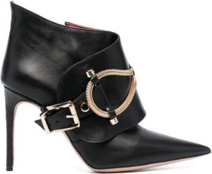 HARDOT chain-link trim ankle boots Black