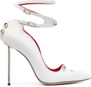 HARDOT Harlot 130mm pointed-toe pumps White