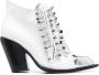 HARDOT studded leather ankle boots White - Thumbnail 1